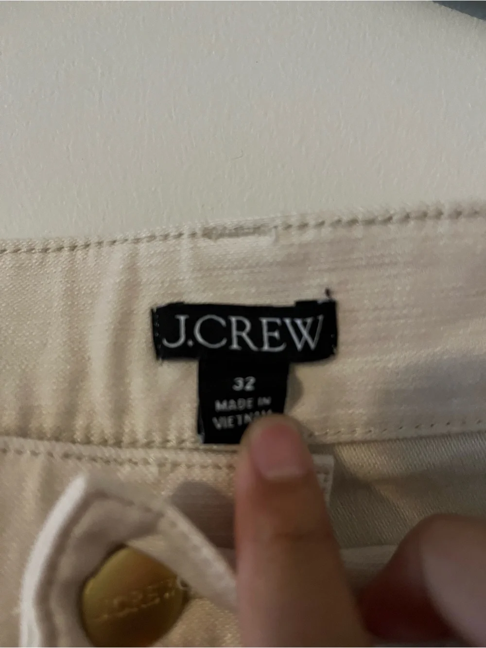 J Crew Cream Camp Pocket Wide Leg Pants 32 High Rise Utility Minimalist Cotton